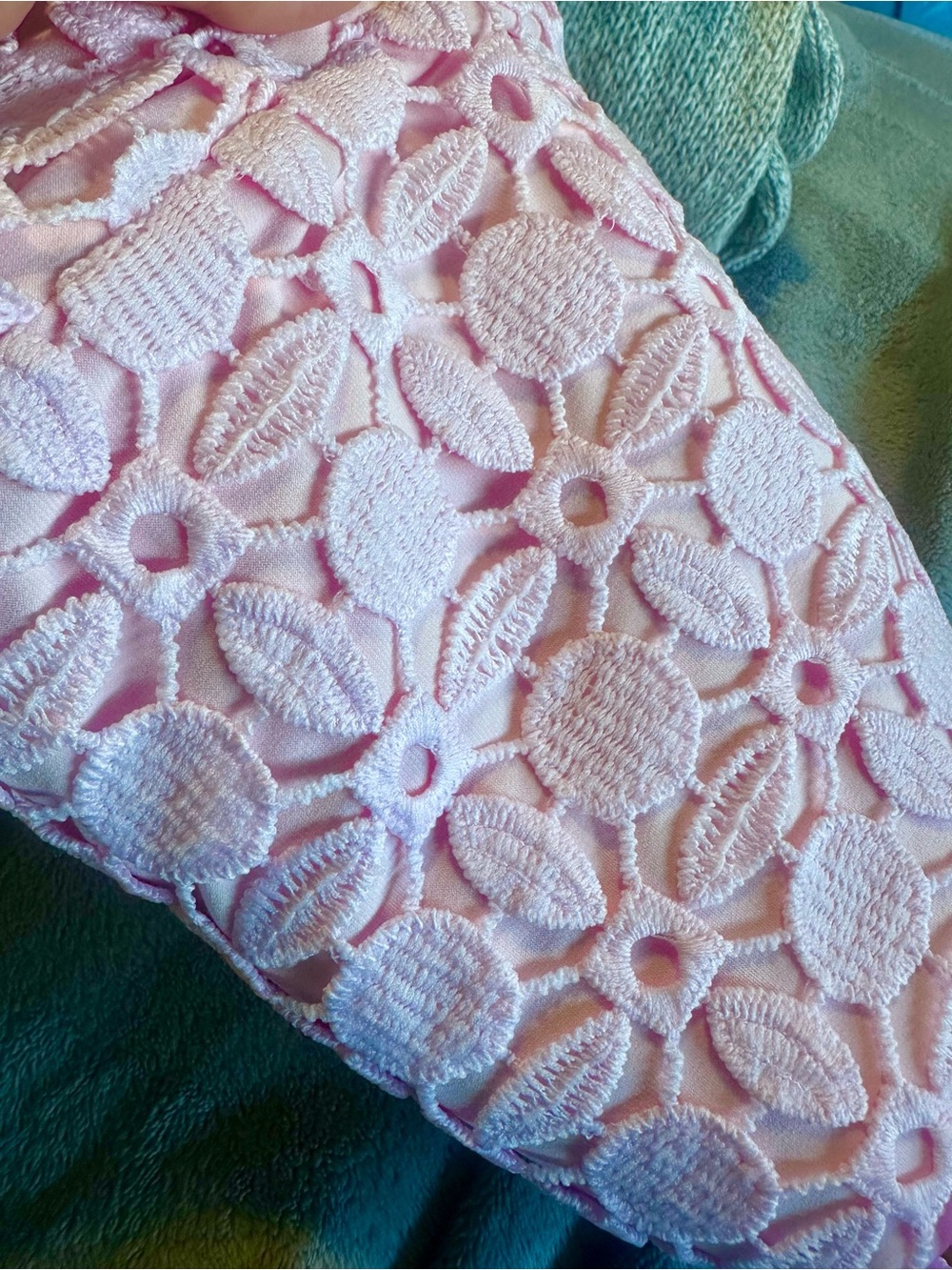 Ralph Lauren Sleeveless Pink Floral Lace Sheath Dress - Picture 6 of 6